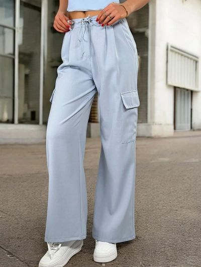 Royalfashion Pantaloni largi de damă cu buzunare