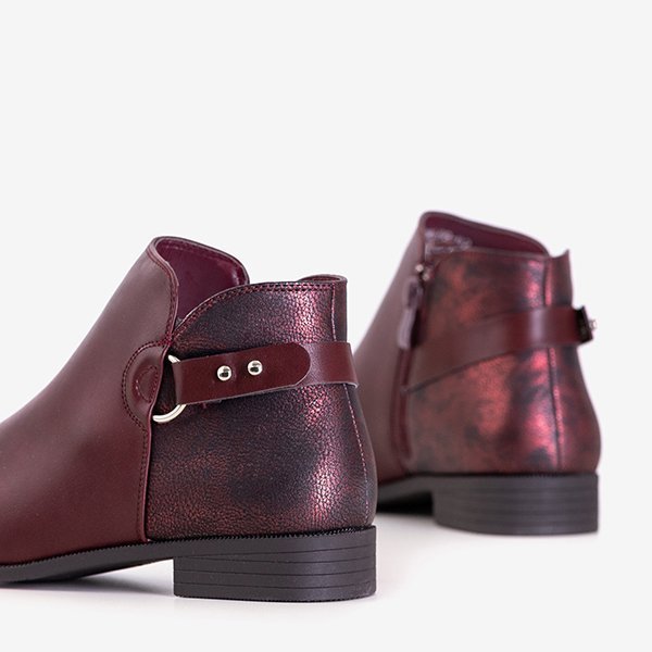 Cizme de damă Chelsea maro cu toc plat Martine - Încălțăminte