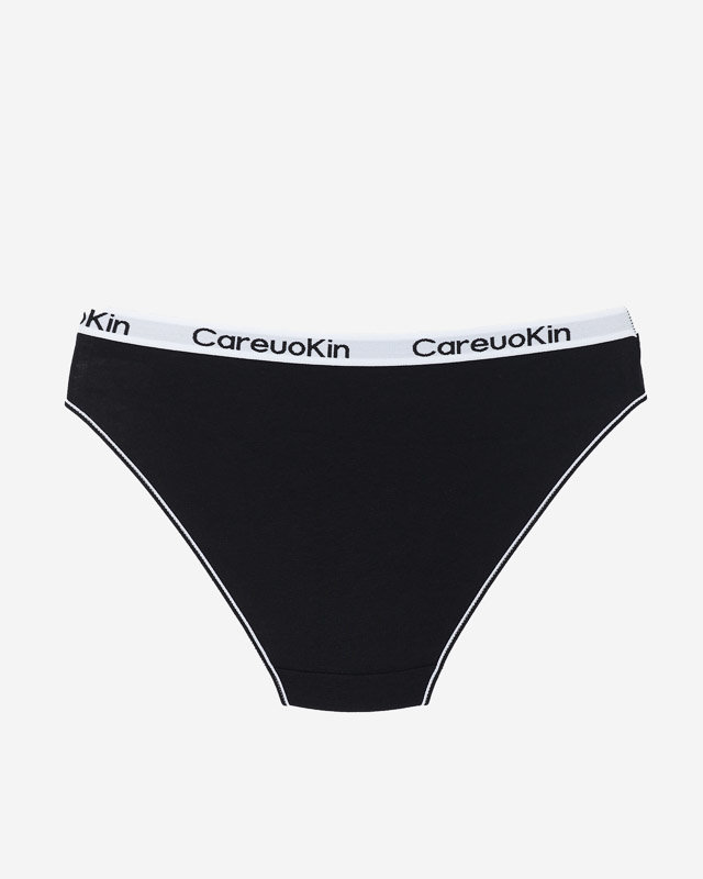 Chiloți de damă din bumbac negru - Lenjerie intimă