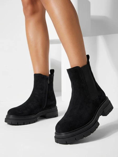 Damskie botki a'la sztyblety z eko-zamszu Lunvor