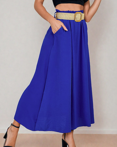 Royalfashion Fustă midi de damă cu curea