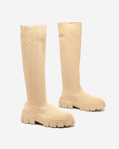 Royalfashion Cizme cu model pentru femei bej Helipea