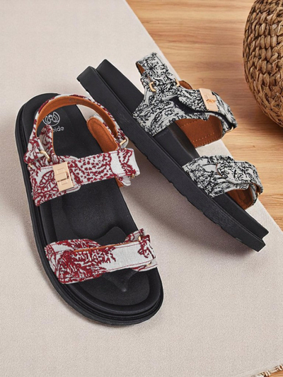Royalfashion Sandale dama cu imprimeu Aloe