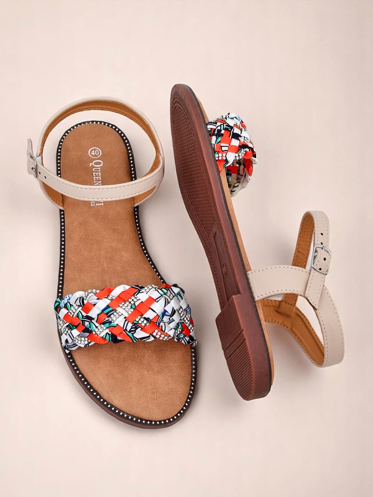 Royalfashion Sandali ppi fìmmini cu suola senza taccu ColorStrap