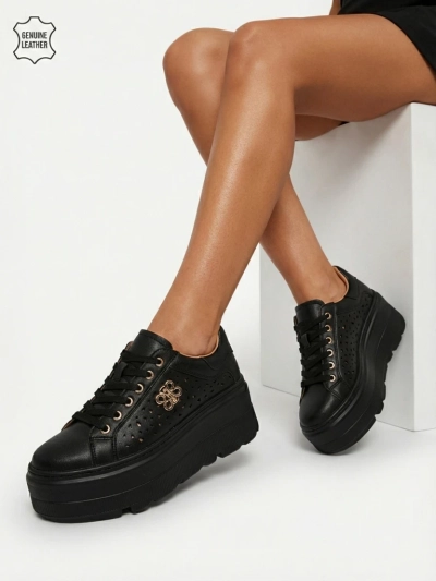 Sneakers sport damă ajurate din piele naturală Atelle