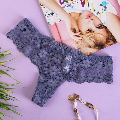 Tanga dantela violet pentru dama - Lenjerie intima