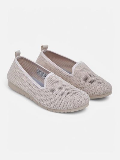 Moda Bella Pantofi Damă Bej cu Talpă Joasă