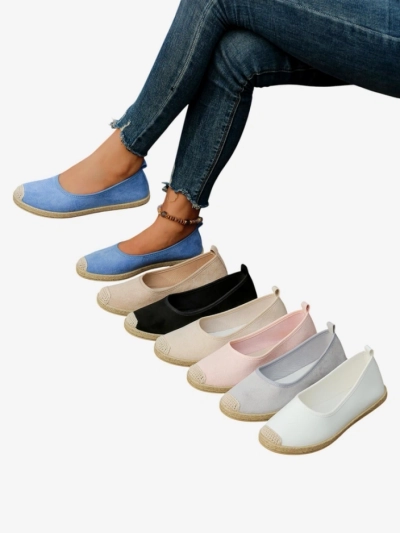 Espadrile ecologice din suede pentru femei Royalfashion Aroles