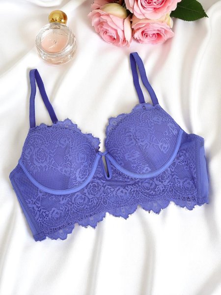 Royalfashion Sutien bustier cu dantelă și burete pentru femei Grace Corset