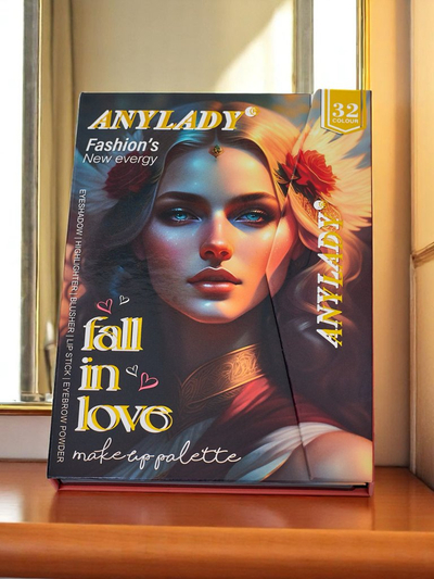 ANYLADY Paletă de machiaj compactă – farduri de ochi, contur, buze – 32 de nuanțe