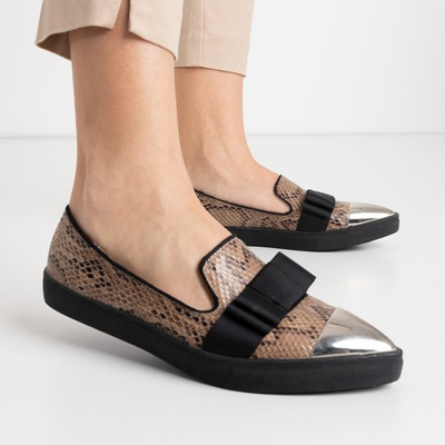 Slip Khaki cu arc Emmalynn - Încălțăminte