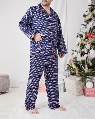 Pijama bărbați Royalfashion cu imprimeu