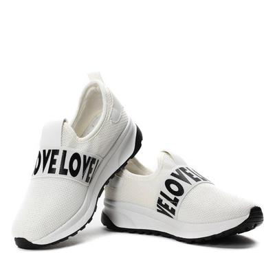 Białe sportowe buty Oaklee- Obuwie