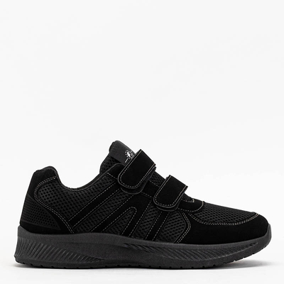 OUTLET Pantofi sport barbati negri cu Velcro Baikis - Incaltaminte