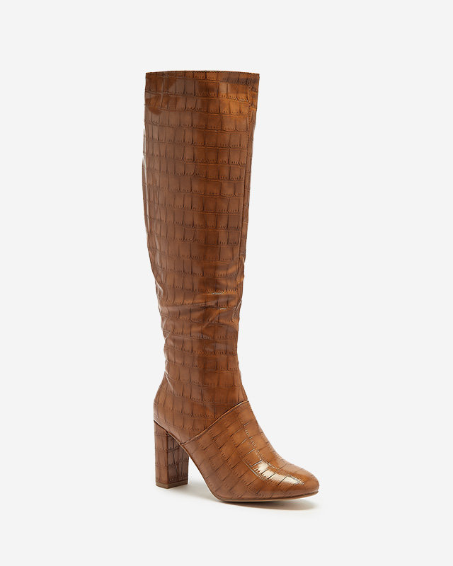 Cizme de damă de culoare camel Mastiu- Încălțăminte