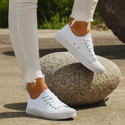 Białe sportowe trampki Tofila - Obuwie