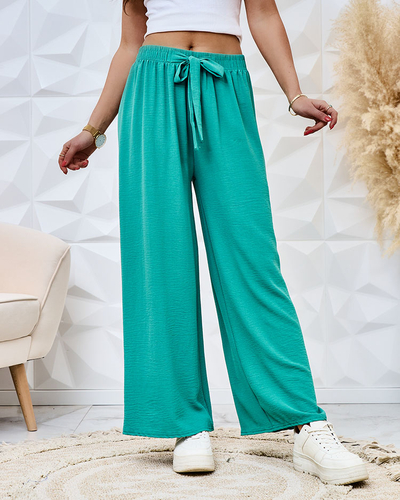 Royalfashion Pantaloni largi din țesătură pentru femei