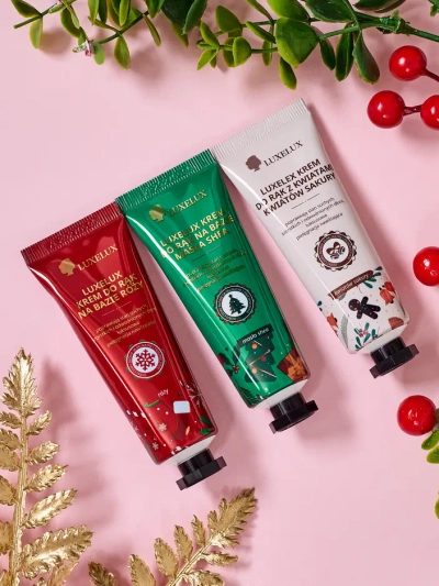 Set de Crăciun Luxelux cu creme de mâini din seria esențelor botanice 25g