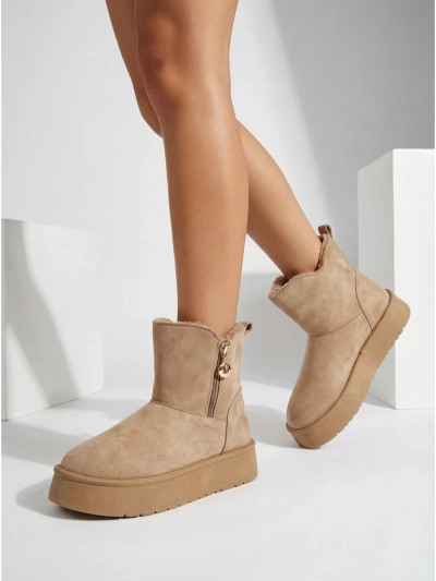 Botine Dama Aurora Bej Piele Pentru Zi De Zi