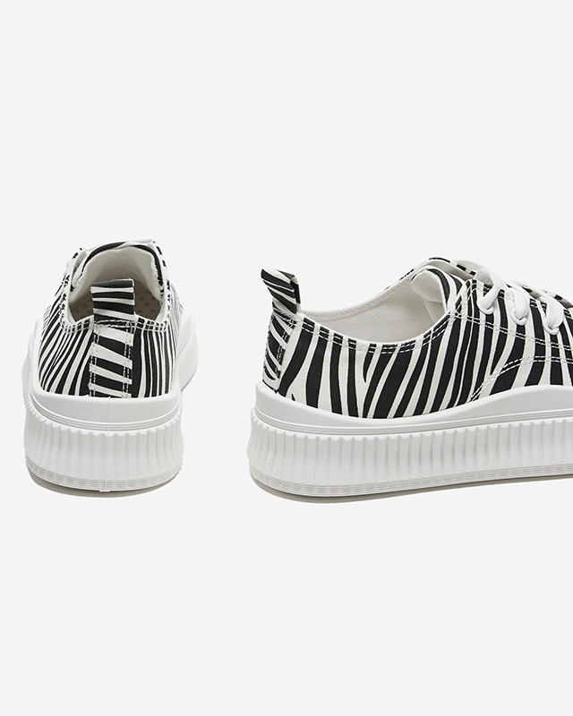 OUTLET Pantofi sport dama alb si negru, adidasi Amrica- Pantofi