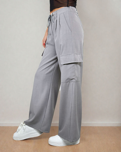 Royalfashion Pantaloni largi de damă cu buzunare
