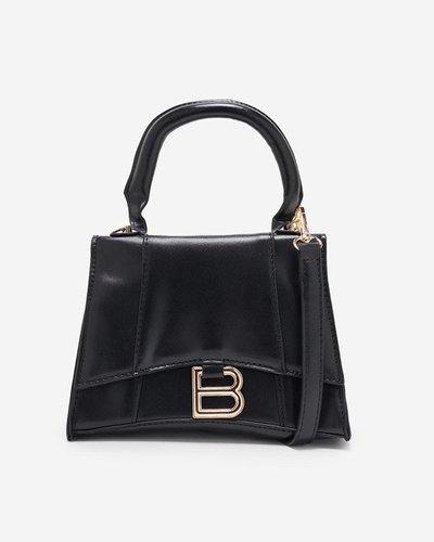 Mini geanta de dama neagra cu litera „B” - Accesorii