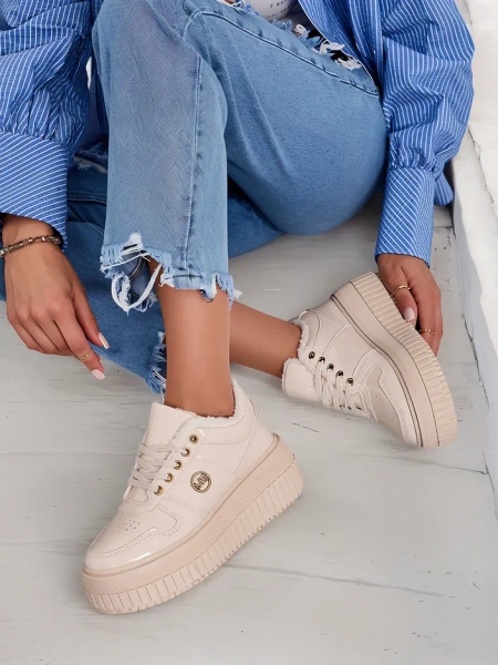 Royalfashion Adidași călduroși de damă cu blană Rozit