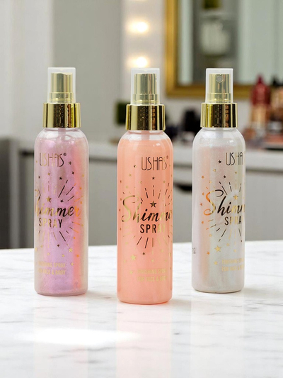 USHAS Summer Spray - Iluminator lichid pentru față și corp Peach