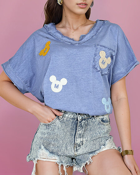 Royalfashion Tricou pentru femei cu petice