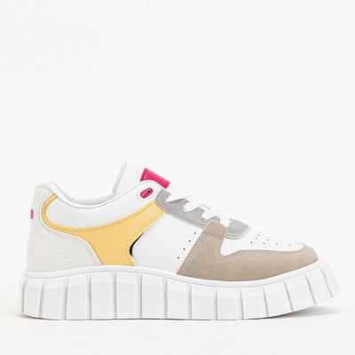 Pantofi sport dama Nortelo bej si alb - Incaltaminte