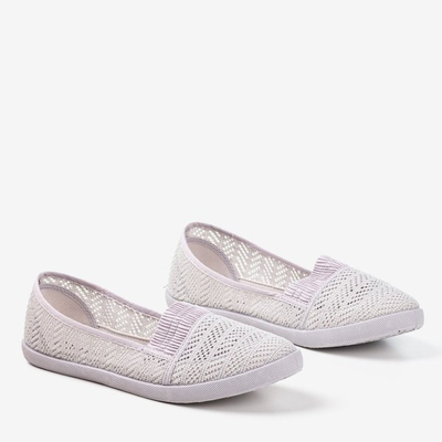 Slip-on de culoare gri deschis pentru femei - pe Ticolisa - Încălțăminte