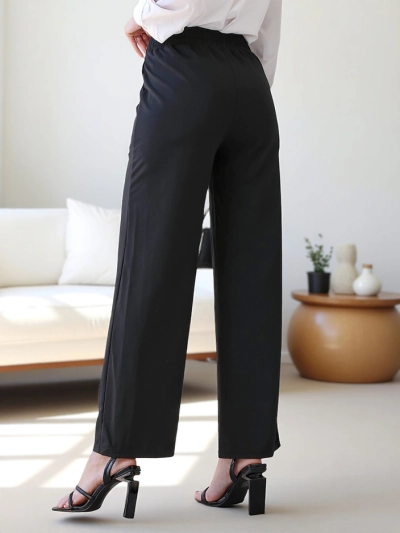 Pantaloni largi pentru femei Royalfashion cu cataramă decorativă