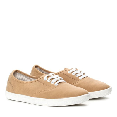 Brązowe, klasyczne tenisówki Miley- Obuwie