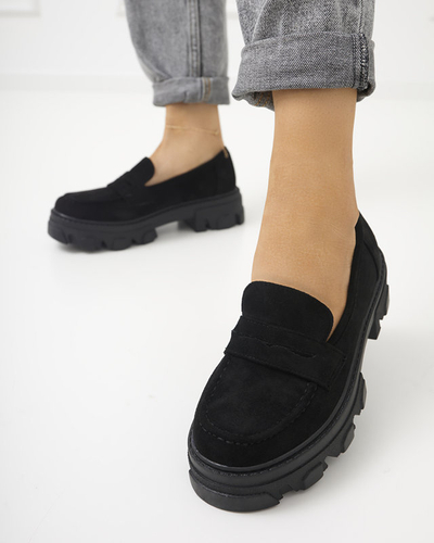 OUTLET Pantofi Visavi din piele ecologica dama neagra - Incaltaminte