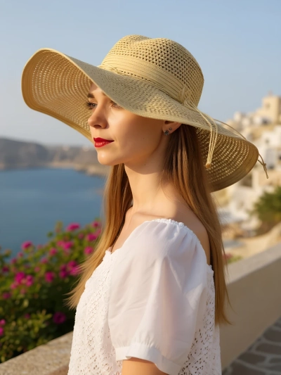 Royalfashion Pălărie de damă din paie Calvinas