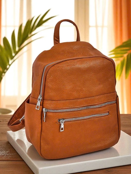 Plecako zhuvliako Callista Królewska Moda e eko skora braon A4 zamo