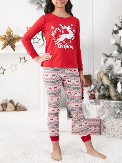 Pijamale de Crăciun pentru copii Royalfashion cu imprimeu