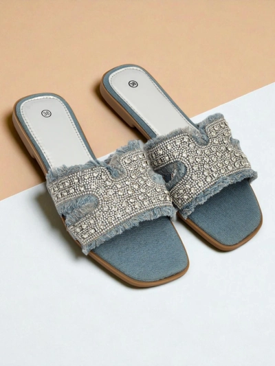 Royalfashion Papuci de damă cu strasuri CrystalEase