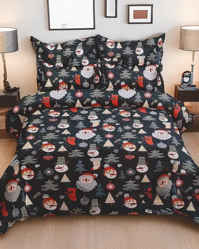 Royalfashion set de lenjerie de Crăciun 160x200 complet 3-PARTI