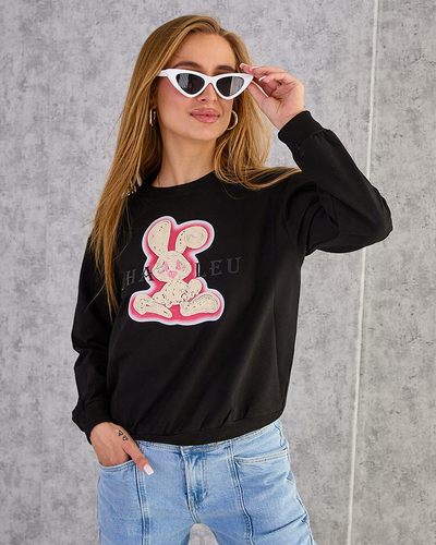 Royalfashion Hanorac cu imprimeu subțire din bumbac pentru femei