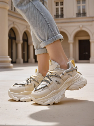 Royalfashion Pantofi sport pentru femei cu talpă groasă Reterri