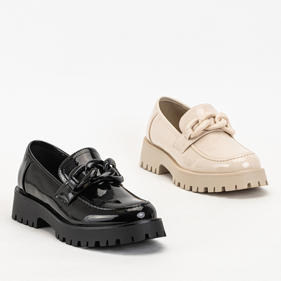 Pantofi dama lacuiti negri cu lant Retisi - Incaltaminte