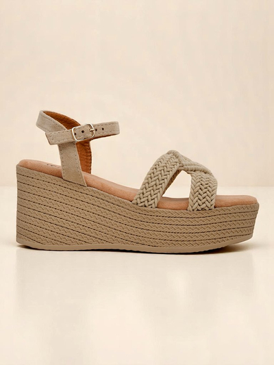 Royalfashion Sandale wedges împletite pentru femei Sunny Day