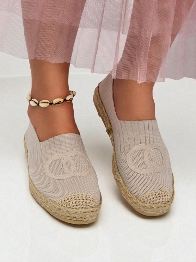 Aurelia Espadryle Royalfashion Beżowe – Płaskie wsuwane buty damskie