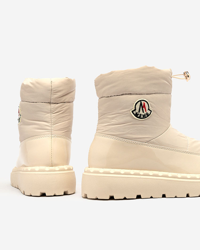 Royalfashion Cizme de zăpadă slip-on pentru femei de culoare crem Ireda