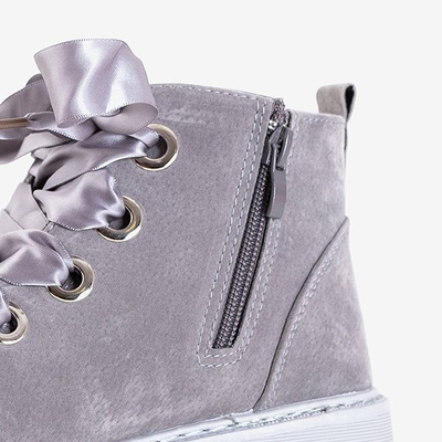 Cizme gri pentru copii de la Mevey - Pantofi