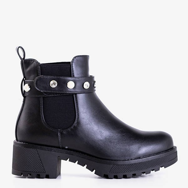 Cizme negre cu decorațiuni Kalkar - Încălțăminte