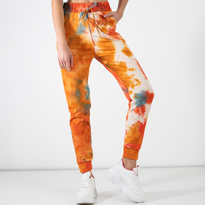 Pantaloni de trening portocalii cu dungi - Îmbrăcăminte
