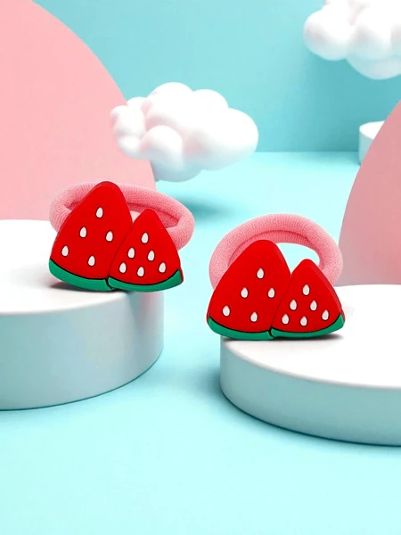 Royalfashion Elastice de păr cu motif de fructe Fruity Bloom