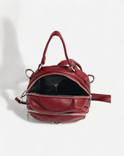 Royalfashion Rucsac mic roșu pentru femei din piele ecologică